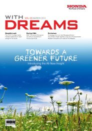 TOWARDS A GREENER FUTURE - Honda Malaysia