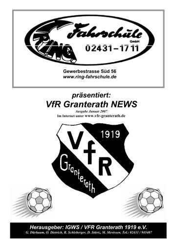 präsentiert: VfR Granterath NEWS - VfR Granterath 1919 eV