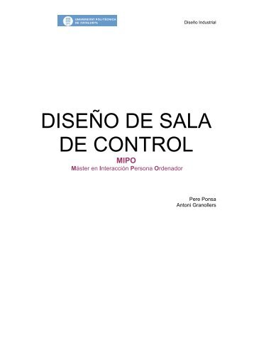 DISEÑO DE SALA DE CONTROL - Campus de la UPC a Vilanova i la