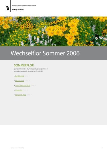 Wechselflor Sommer 2006 - Stadtgärtnerei - Kanton Basel-Stadt