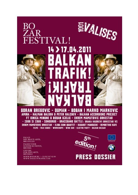 Put away clothes Movable Go back Balkan Trafik celebrates its 5th birthday in style - Bozar.be