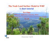 The Noah Land Surface Model in WRF A short tutorial