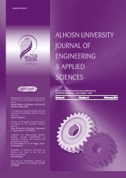 alhosn university journal of engineering & applied sciences