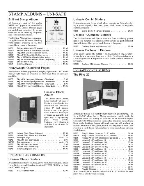 2012 Edition - Unitrade Associates