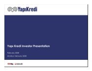 YapÄ± Kredi Investor Presentation