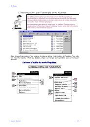 L'interrogation par l'exemple avec Access