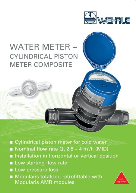 Datasheet Cylindrical Piston meter COMPOSITE english ... - Wehrle