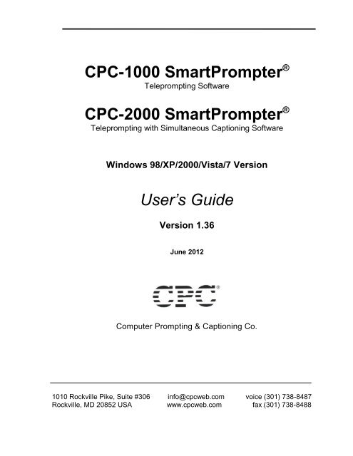 cpc prompter software cpc prompter software