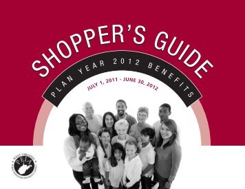 Plan Year 2012 Shopper's Guide - West Virginia Department of ...