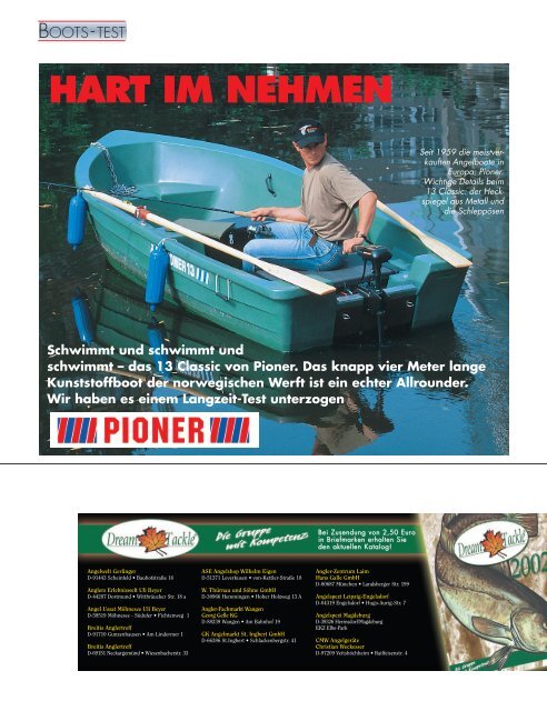 HART IM NEHMEN - Pioner-Boote