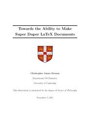 Towards the Ability to Make Super Duper LaTeX Documents