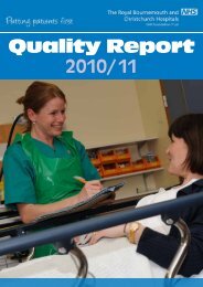 Quality Report 2010/11 - Royal Bournemouth Hospital