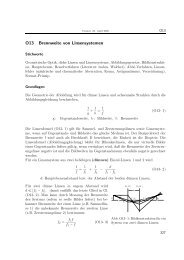 O13 Brennweite von Linsensystemen