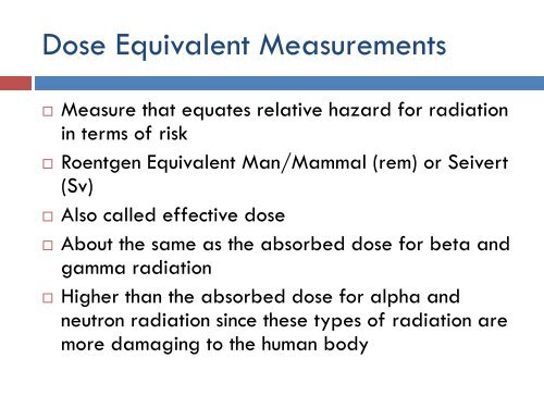 Measuring Radiation and Equipment - West Virginia Division of ...