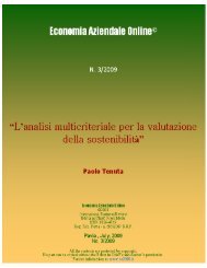 L'analisi multicriteriale per la valutazione della sostenibilitÃ  - Riviste