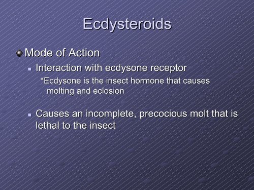 Mode of Action for Insecticides