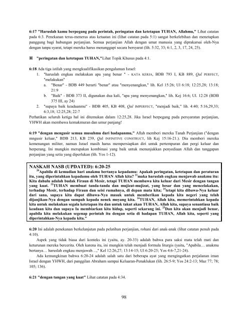 Ulangan - Free Bible Commentary