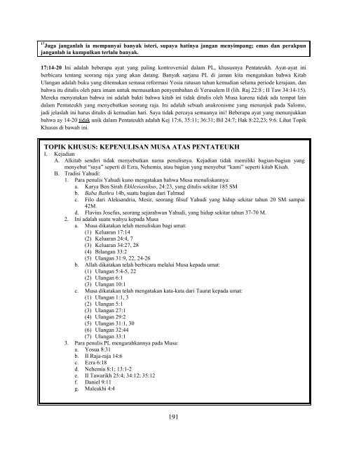 Ulangan - Free Bible Commentary