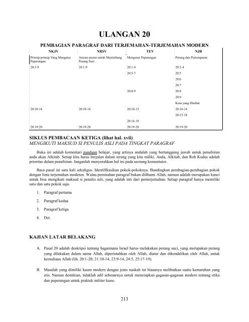 Ulangan - Free Bible Commentary