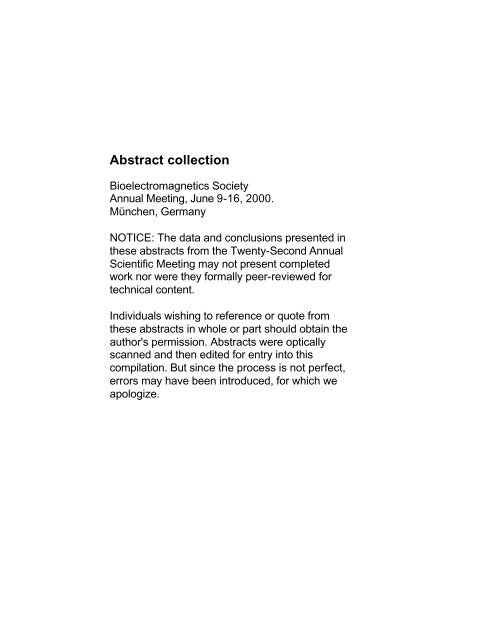 Abstracts (complete list) - Wissenschaft Online