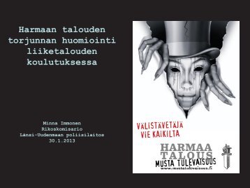 Minna Immonen: Harmaa talous, musta tulevaisuus