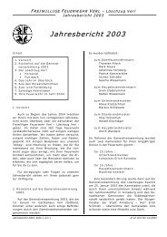 Jahresbericht 2003 - bei der Freiwilligen Feuerwehr Verl