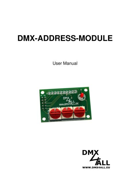 DMX-ADDRESS-MODULE - DMX4ALL GmbH