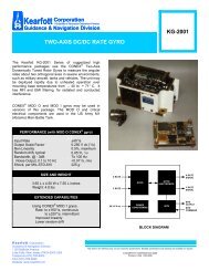 TWO-AXIS DC/DC RATE GYRO KG-2001 - Kearfott Corporation