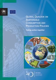 global outlook on sustainable consumption and production policies