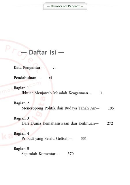 Pergolakan Pemikiran Islam - Democracy Project