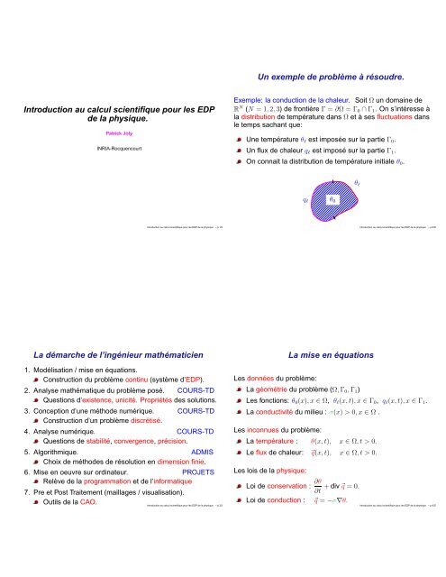 Introduction au calcul scientifique pour les EDP de la ... - Inria