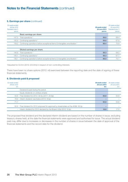 Weir Group 2013 Interim Report (PDF, 0.59 MB) - The Weir Group