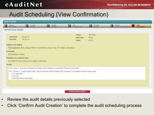 eAuditNet Supplier Tutorial - PRI