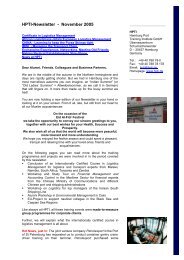 Hpti-Newsletter - November 2005