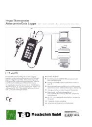 Hygro-Thermometer Anemometer/Data Logger - td-tec.com