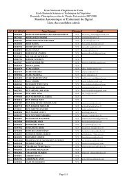 MastÃ¨re Automatique et Traitement du Signal Liste des ... - Enit