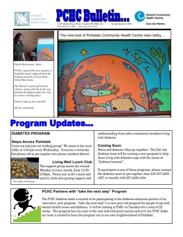 pchcbulletin summer 2010 - Parkdale Community Health Centre