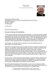 Letter to Commissioner Ashton about Davinder ... - Keith Taylor MEP