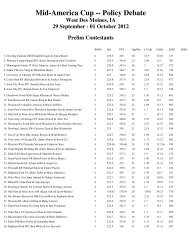 Teams in Order - The Joy of Tournaments