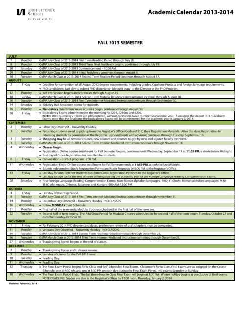 Preliminary Academic Calendar 2007-2008
