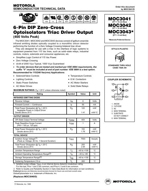 Optoisolator triac driver output - todopic