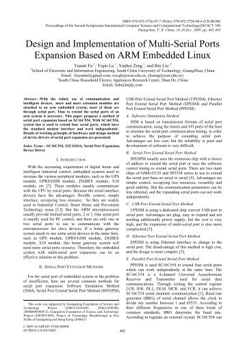 Design and Implementation of Multi-Serial Ports Expansion Based ...