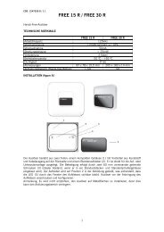 FREE 15 R / FREE 30 R - JCM Technologies SA