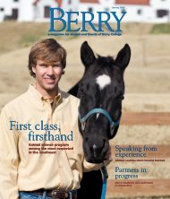 First class, firsthand First class, firsthand - Berry College