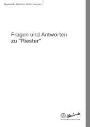 Fragen und Antworten zu âRiesterâ - die Bayerische