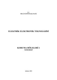 ELEKTRİK ELEKTRONİK TEKNOLOJİSİ KORUMA RÖLELERİ 1