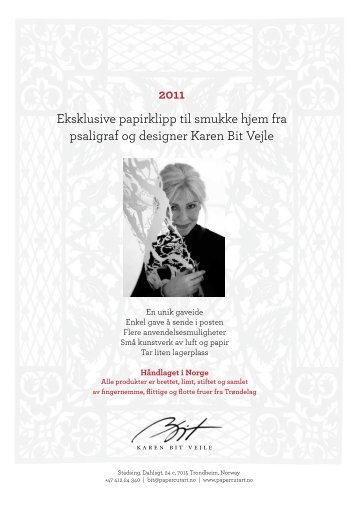 2011 Eksklusive papirklipp til smukke hjem fra psaligraf og designer ...