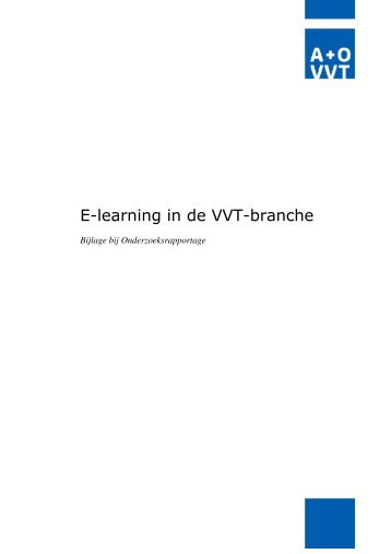 E-learning in de VVT-branche - a+o-vvt