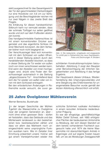 Zeitschrift Mühlstein mit Bericht zur Bockwindmühle im Lönspark