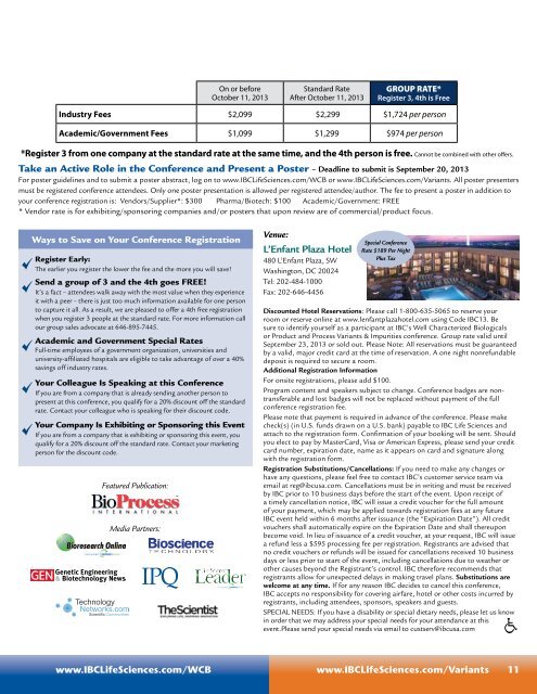 Product and Process Variants & Impurities